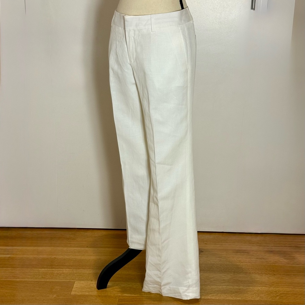 Banana Republic Linen Wide-Leg Trousers – White (Size 2)